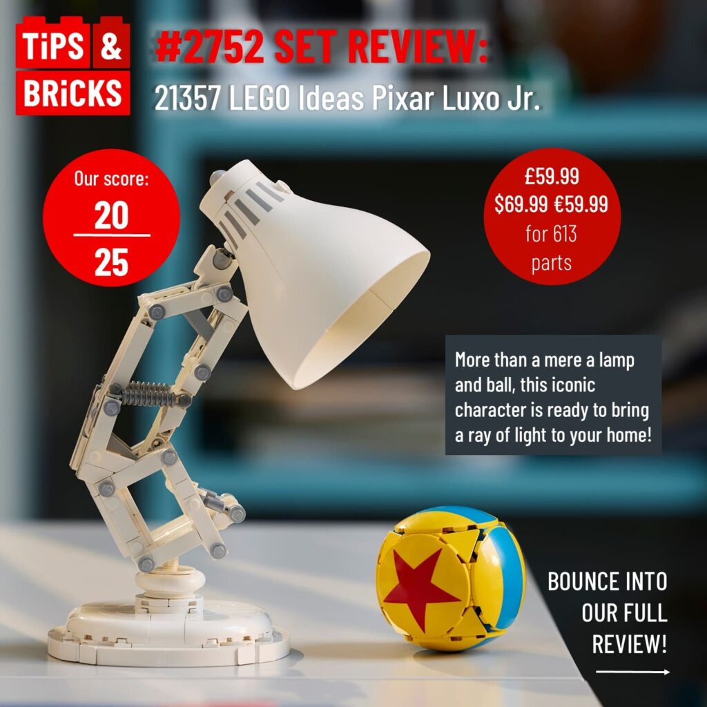 SET REVIEW: 21357 LEGO Ideas Pixar Luxo Jr.